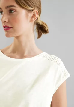 Shirt Mit Spitzeneinsatz