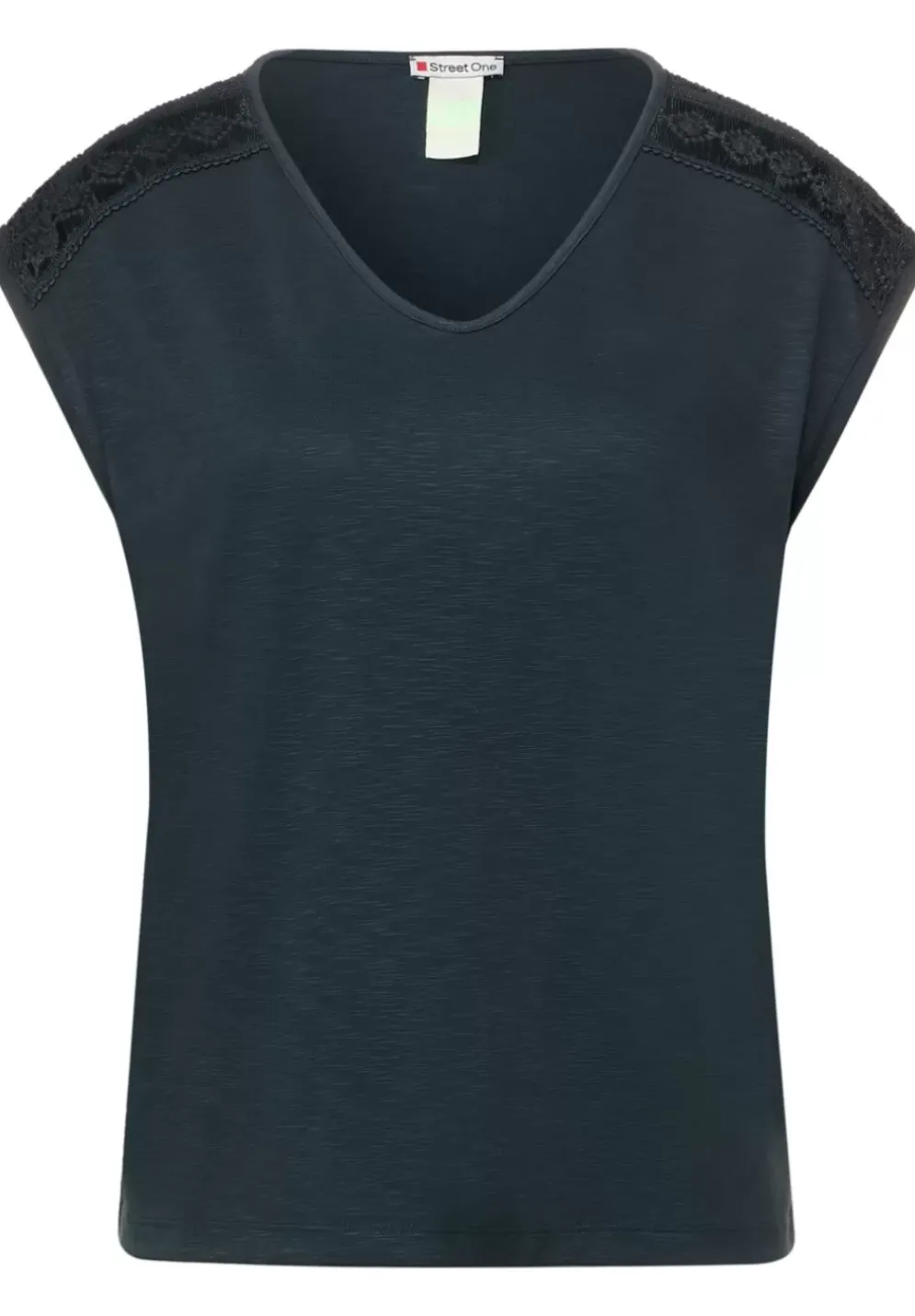 Shirt Mit Spitzenschultern