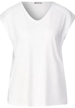 Shirt Mit Spitzenschultern