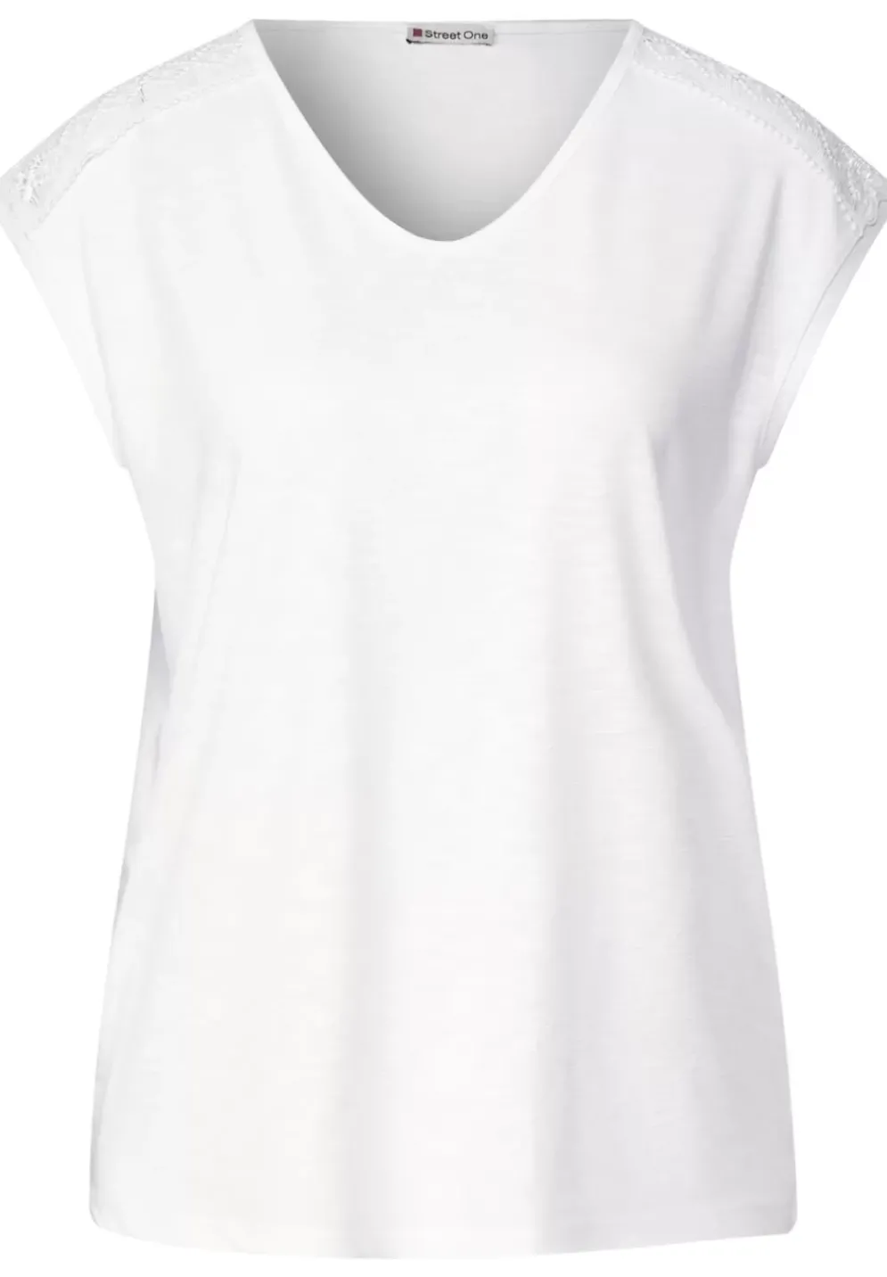 Shirt Mit Spitzenschultern