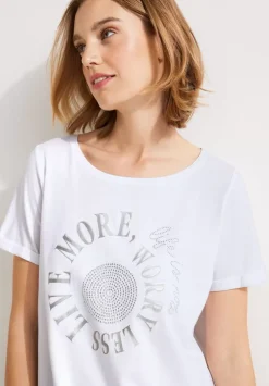 Shirt Mit Steinchen Print