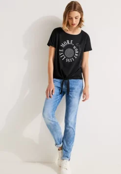 Shirt Mit Steinchen Print