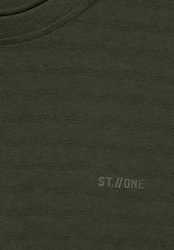Shirt Mit Struktur Streifen