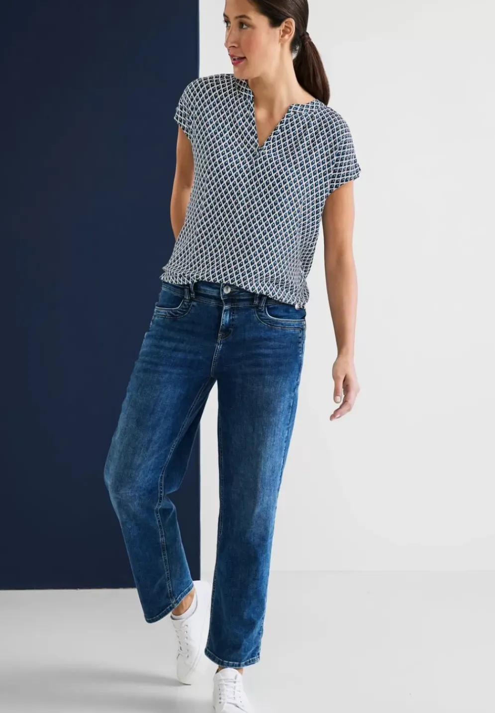 Shirtbluse Mit Minimalprint