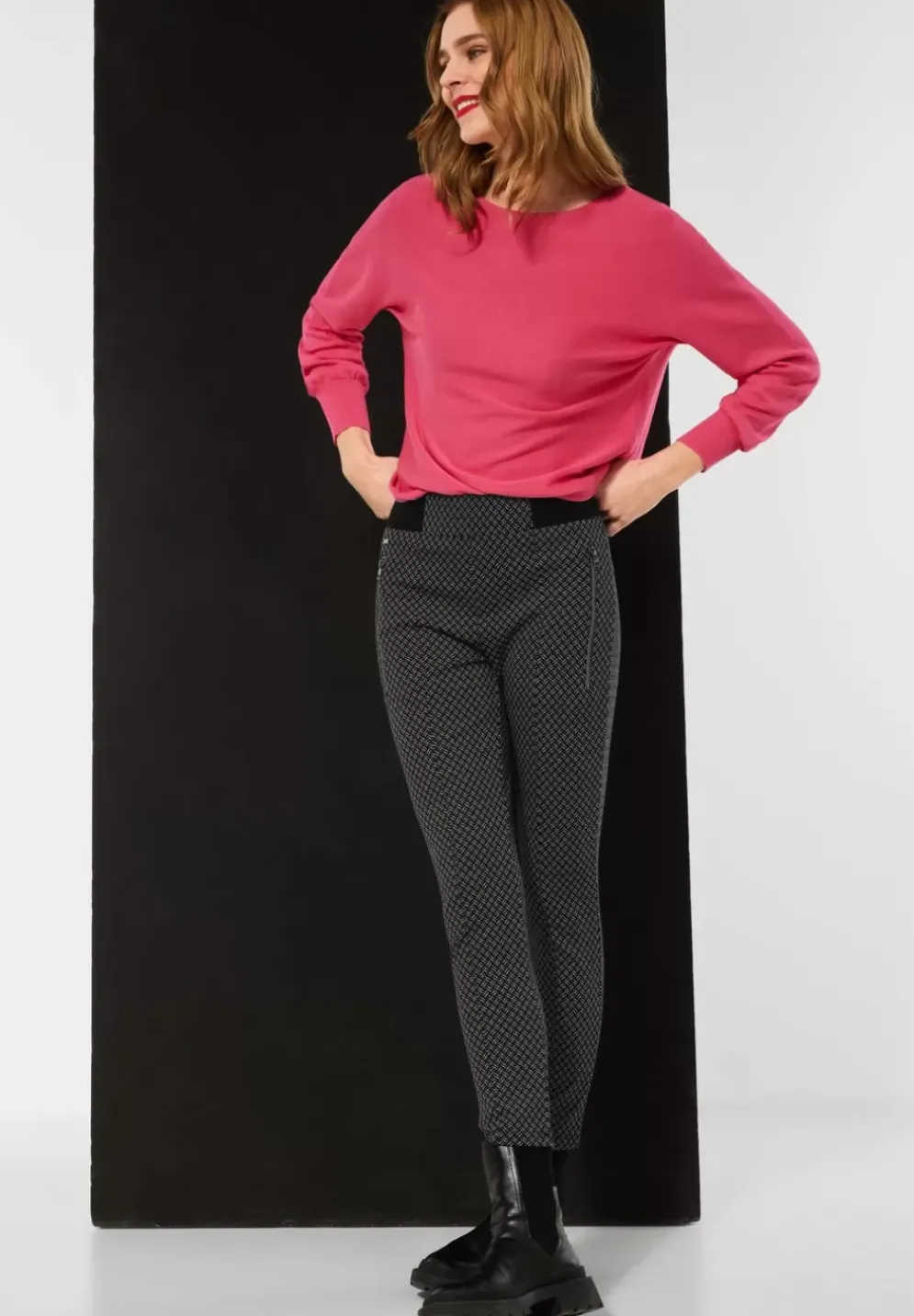 Skinny Fit Hose In Jacquard