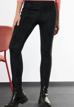 Skinny Fit Velours Hose