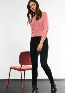 Skinny Fit Velours Hose