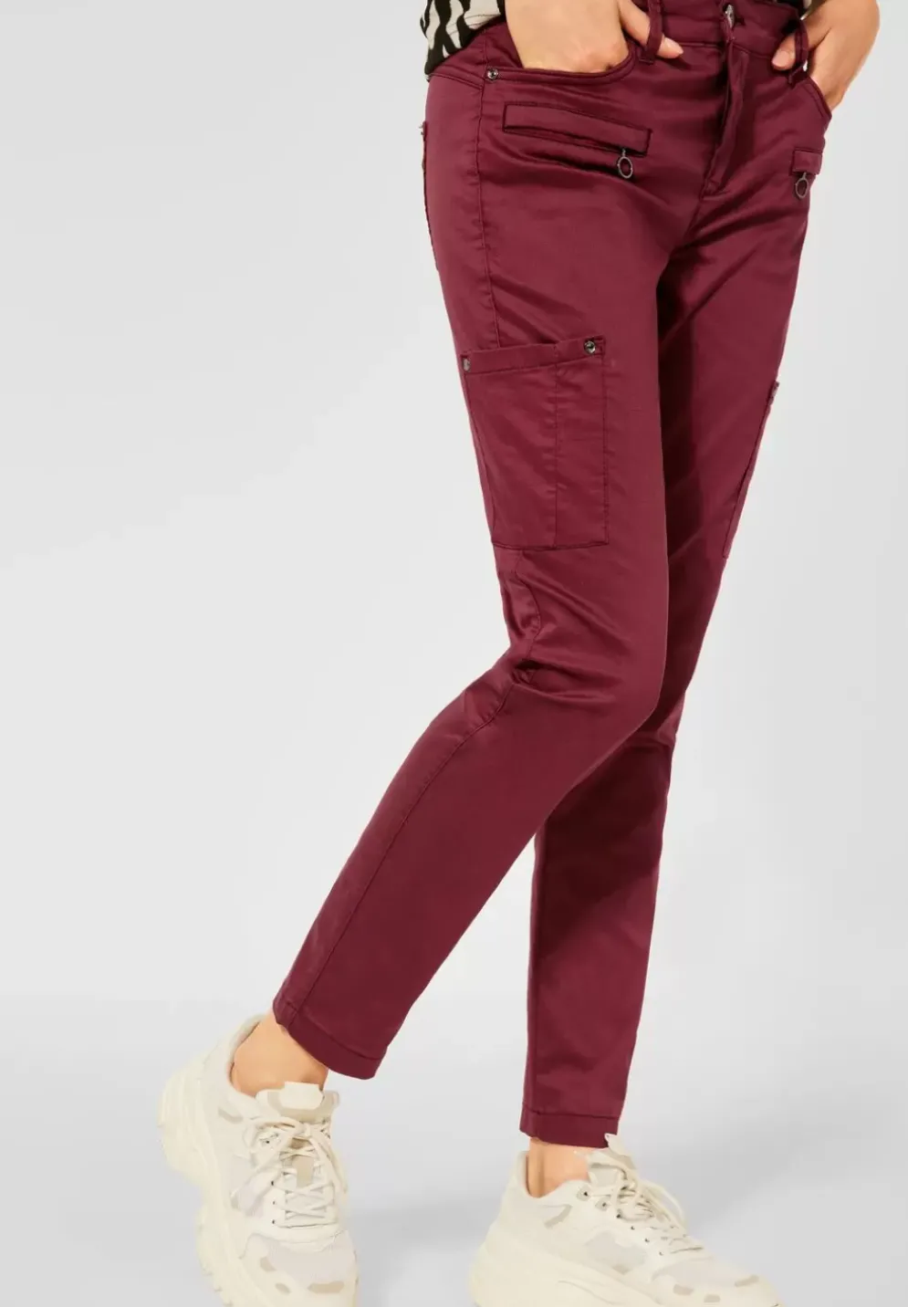 Slim Fit Cargo Hose Mit Zipp