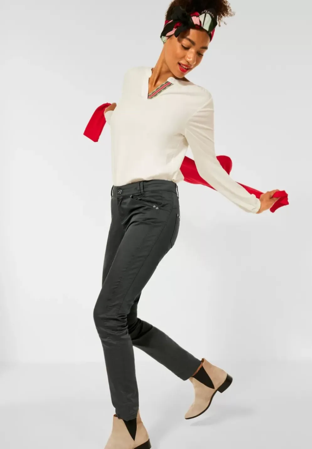 Slim Fit Hose Mit Coating