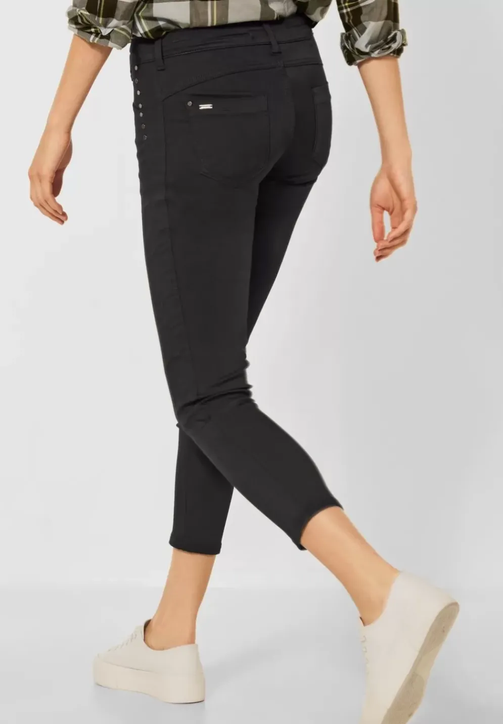 Slim Fit Hose Mit Nieten
