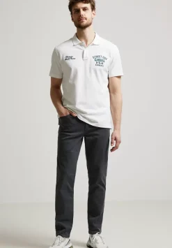 Slim Fit Hose Mit Struktur