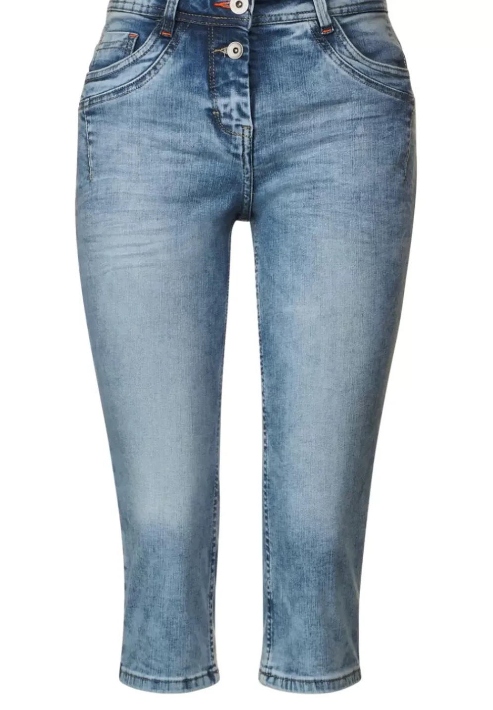 Slim Fit Jeans In 3/4-Lange