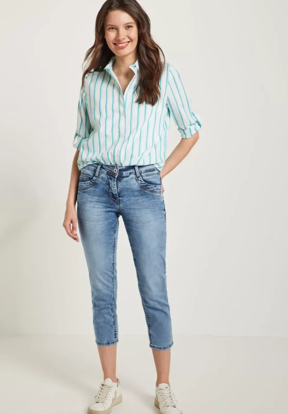 Slim Fit Jeans In 7/8-Lange