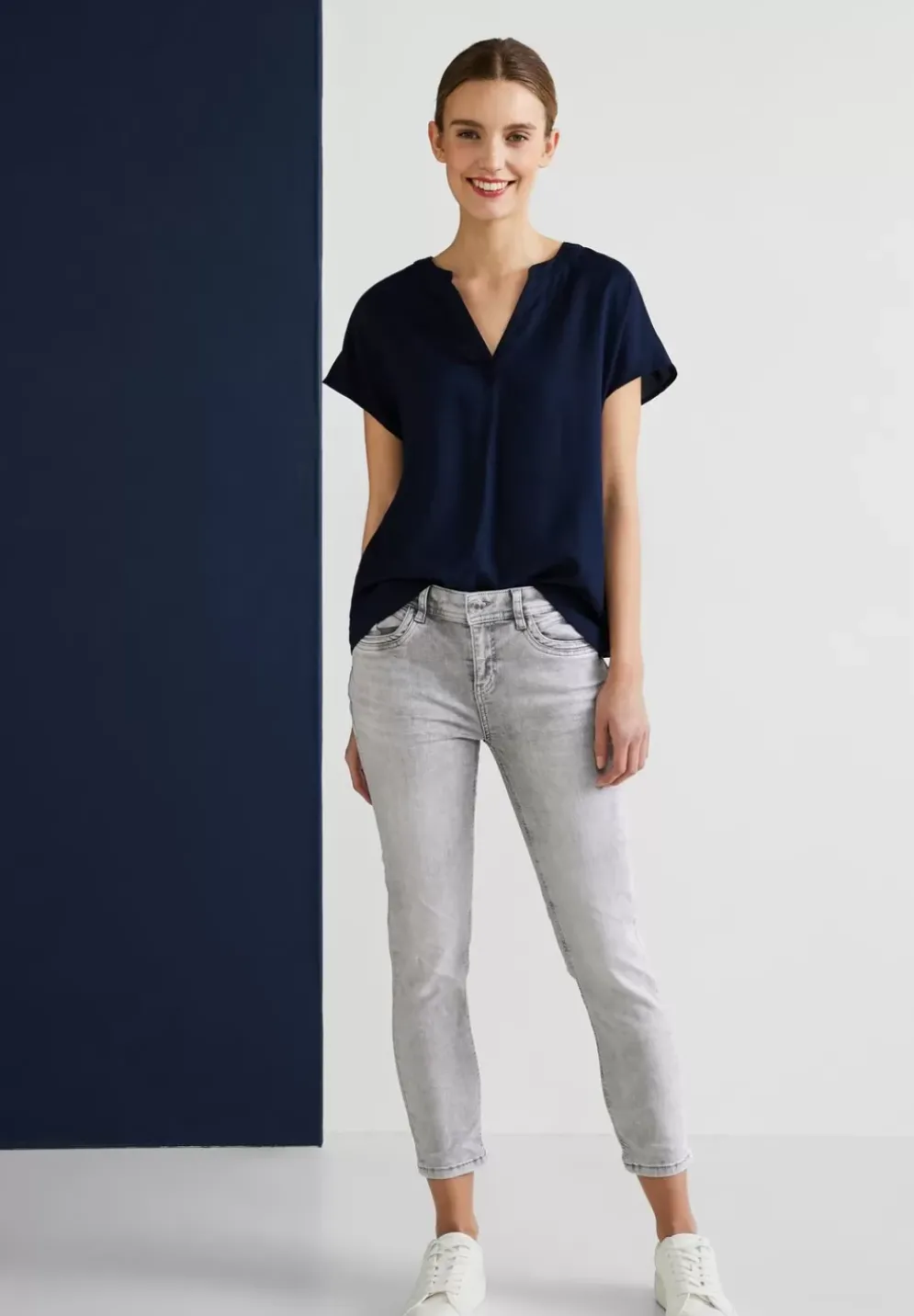 Slim Fit Jeans In 7/8-Lange