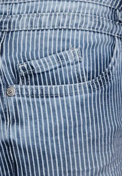 Slim Fit Jeans Mit Streifen