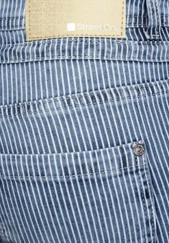 Slim Fit Jeans Mit Streifen