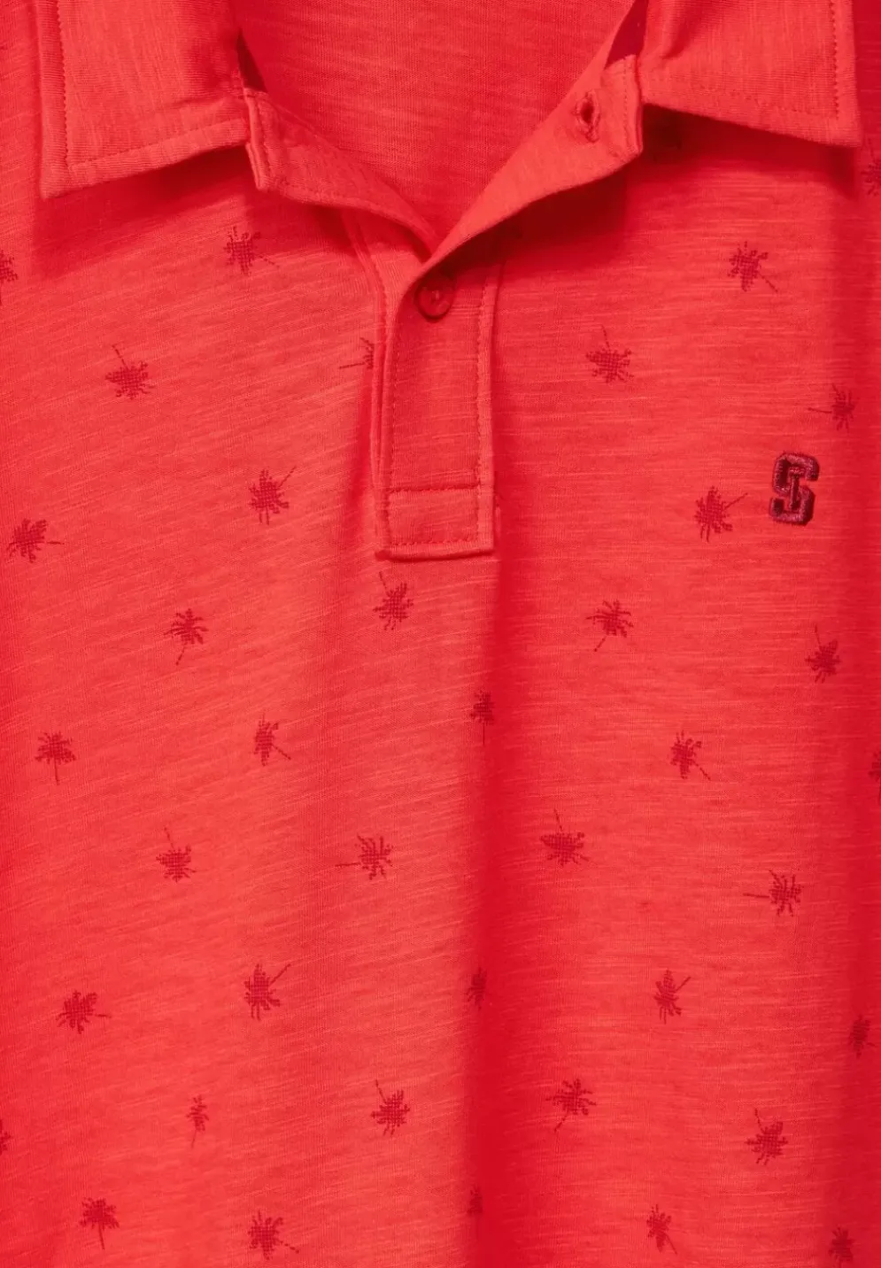 Slub Jerseypolo Mit Print