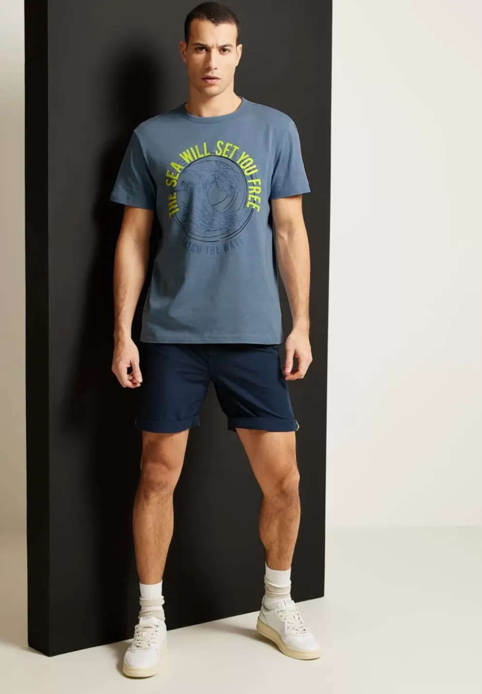 Slub Print T-Shirt