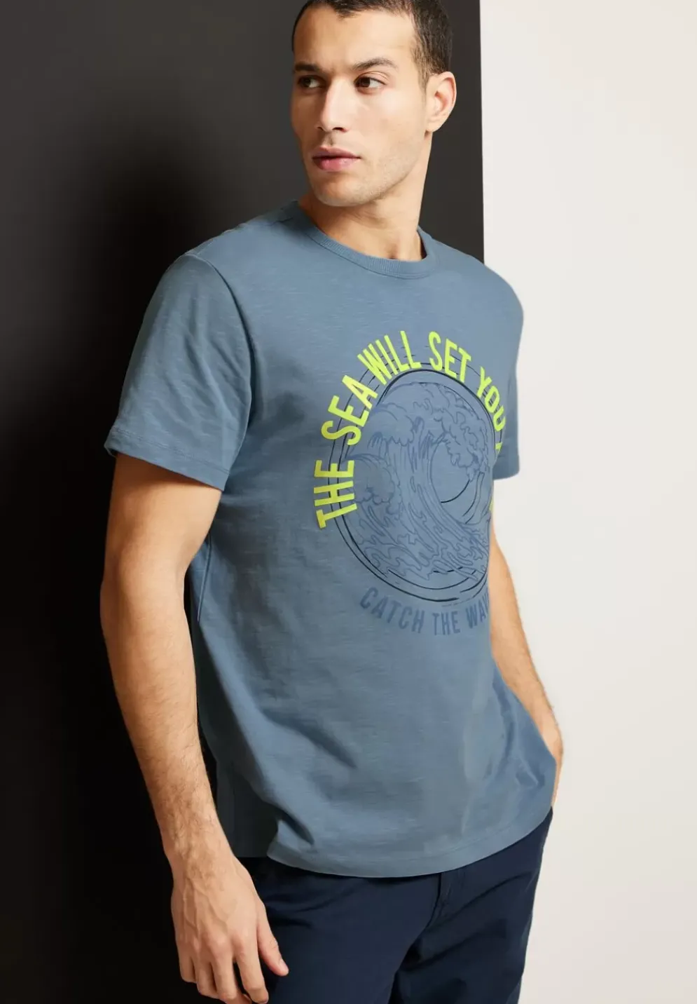 Slub Print T-Shirt