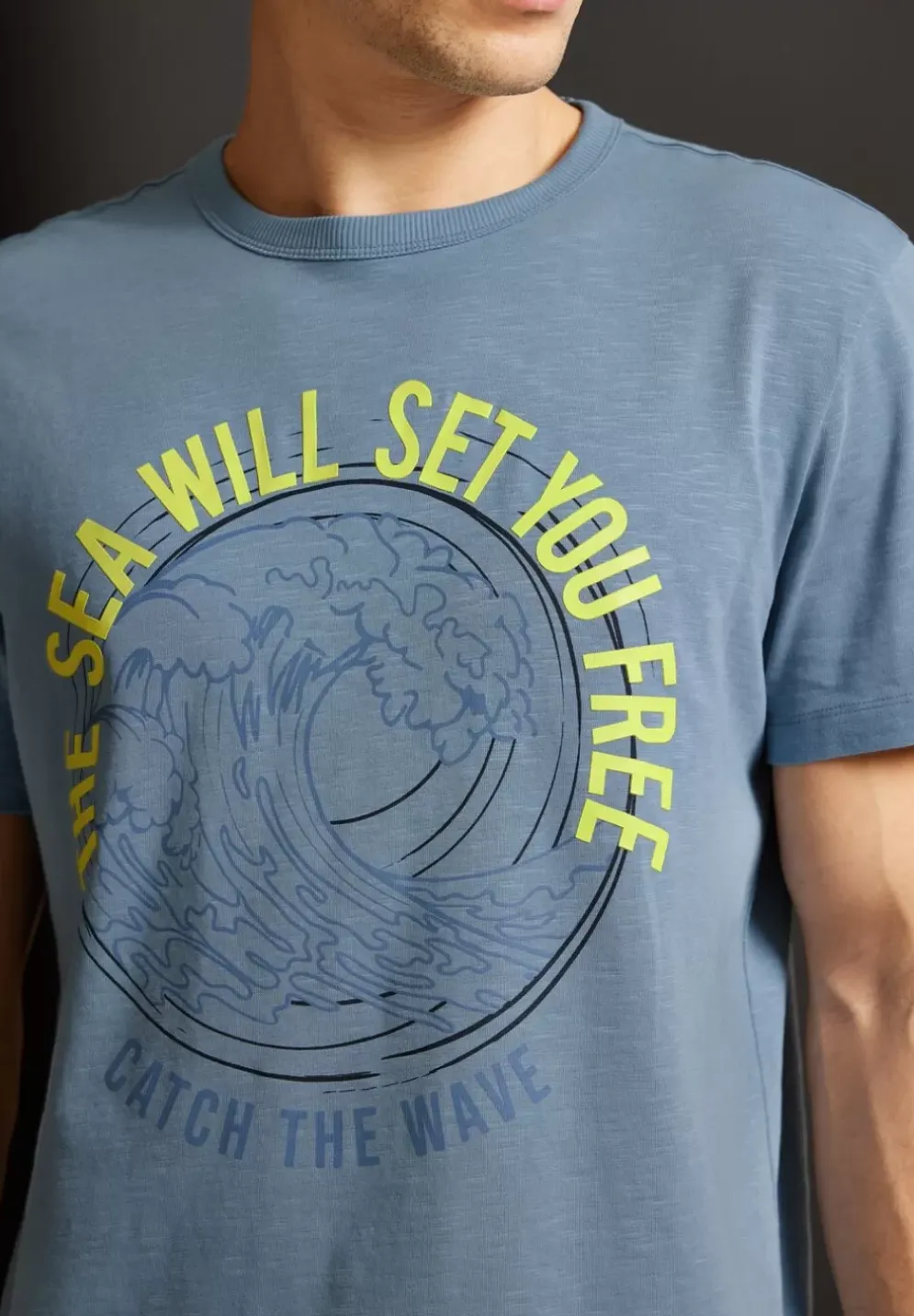 Slub Print T-Shirt