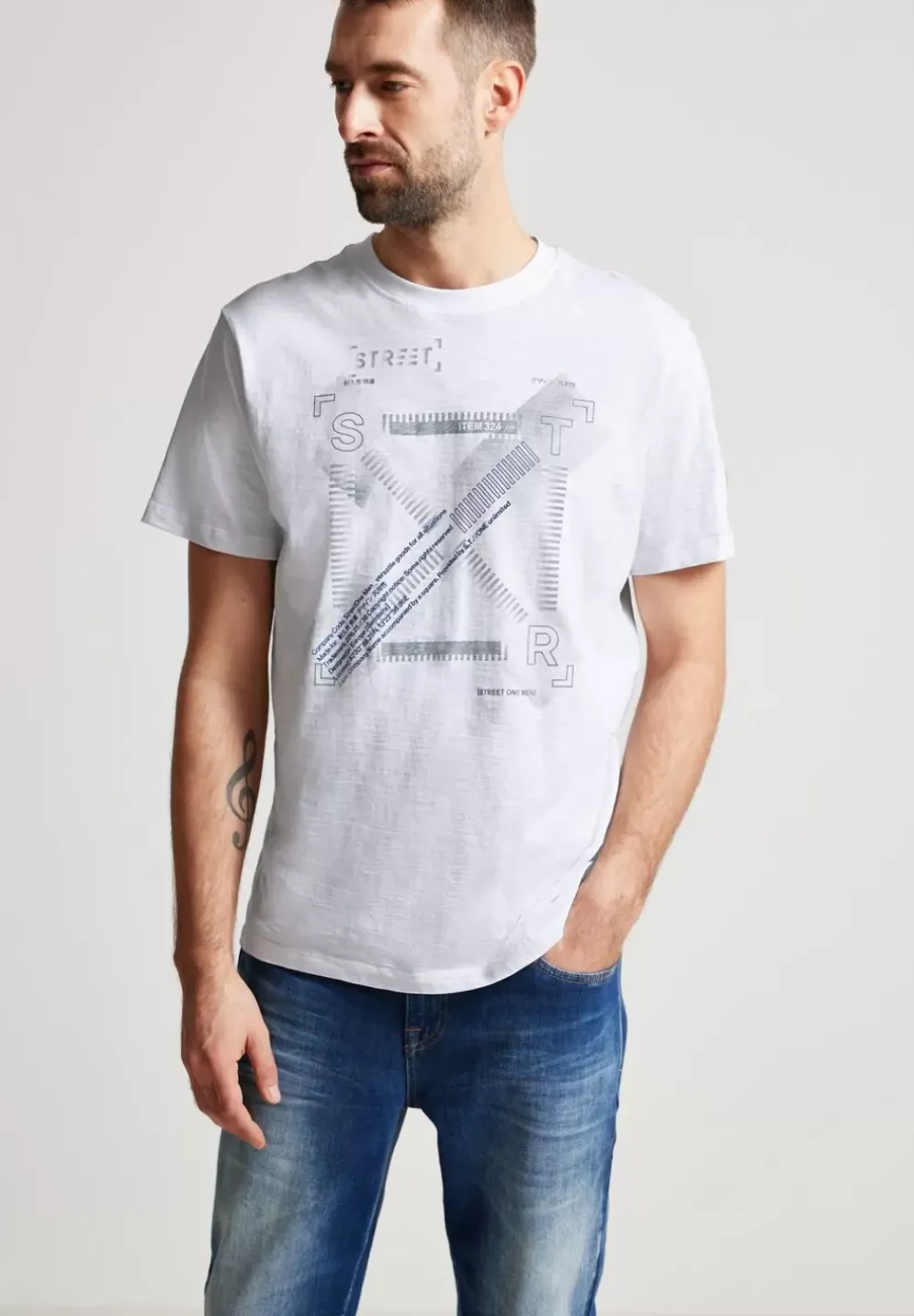 Slub Print T-Shirt