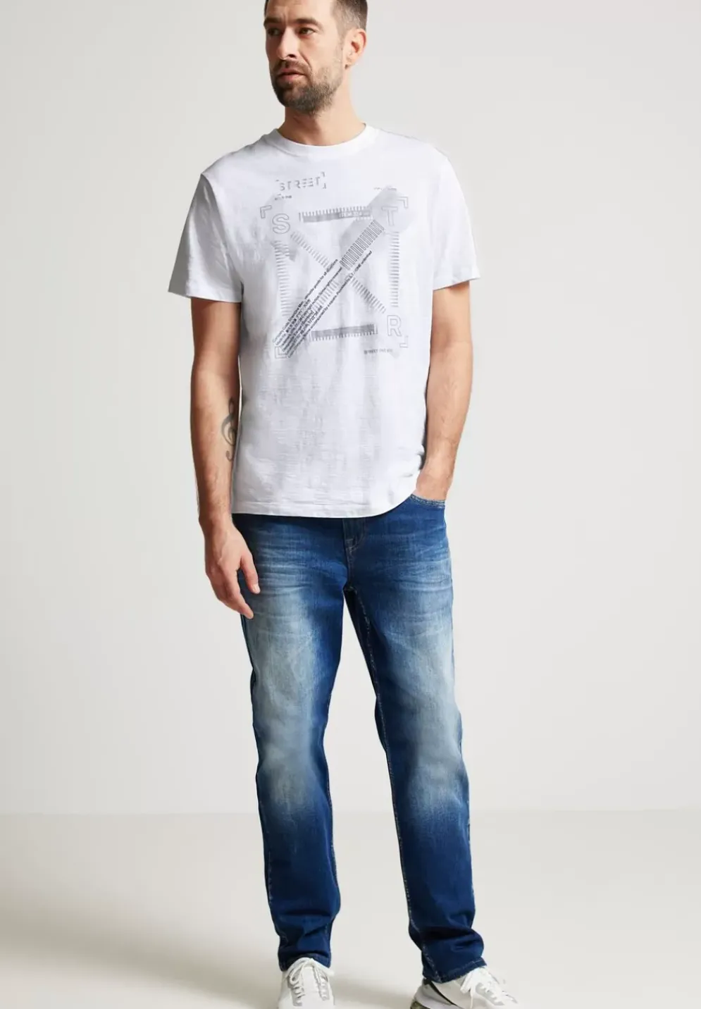 Slub Print T-Shirt