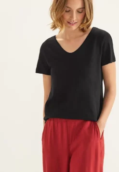 Slub T-Shirt In Unifarbe