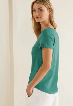 Slub T-Shirt In Unifarbe