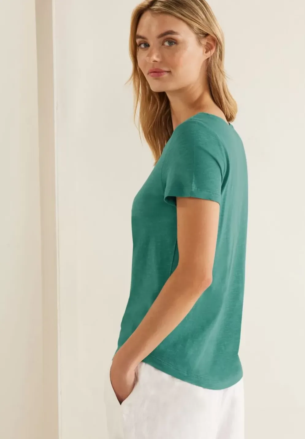 Slub T-Shirt In Unifarbe