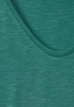 Slub T-Shirt In Unifarbe