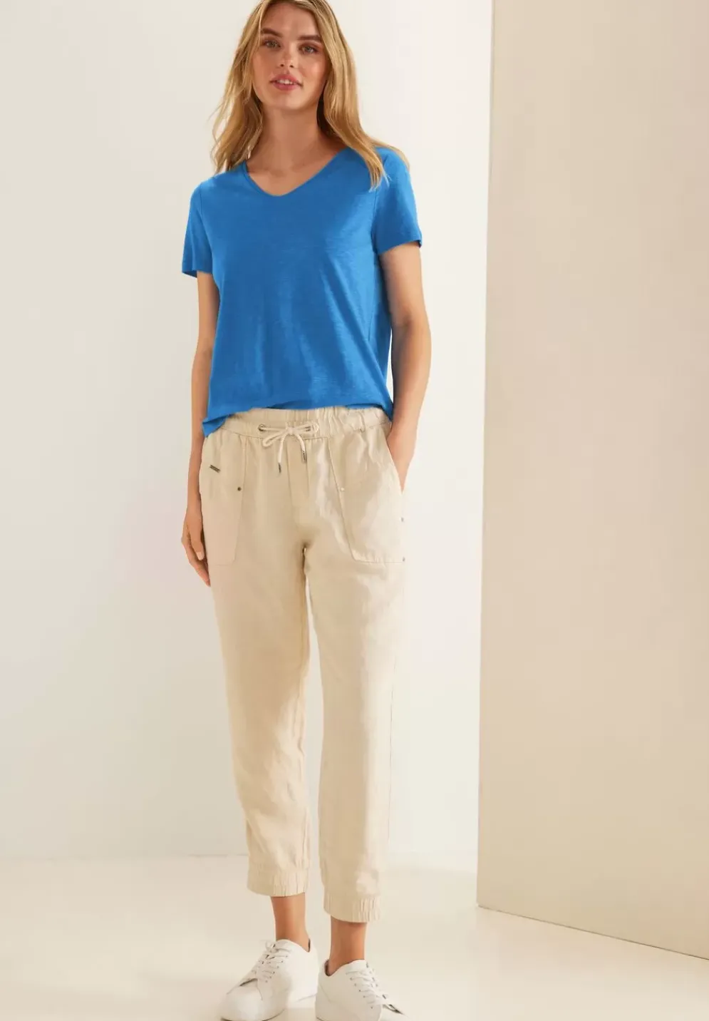 Slub T-Shirt In Unifarbe