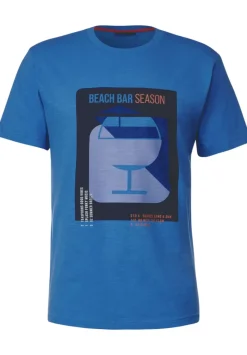 Slub T-Shirt Mit Frontprint