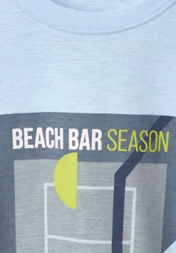 Slub T-Shirt Mit Frontprint