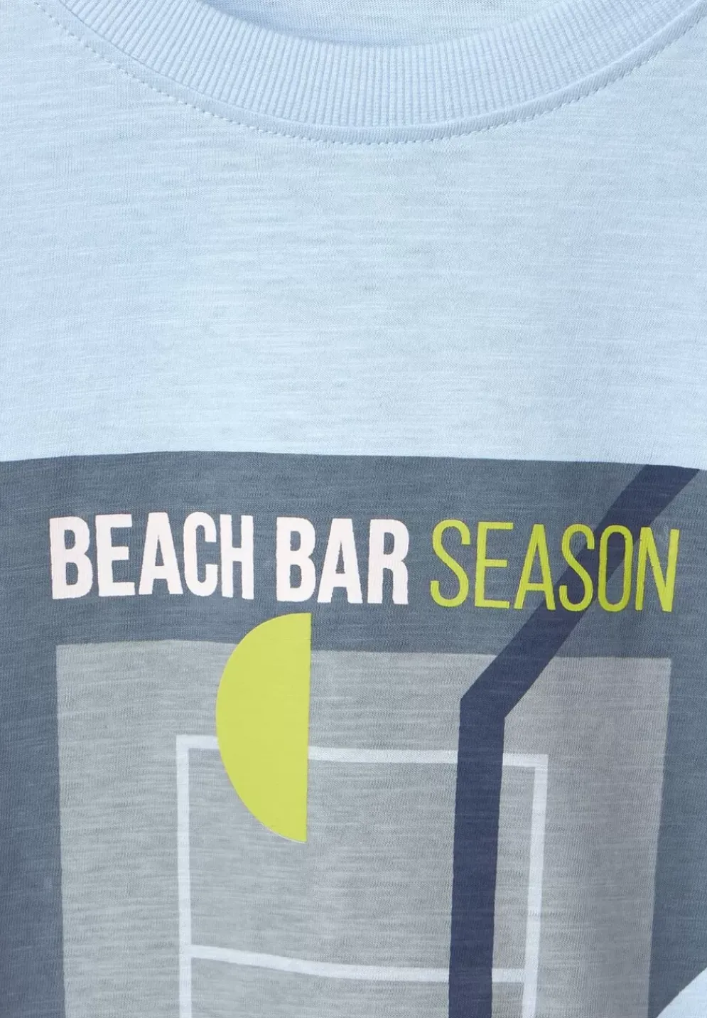 Slub T-Shirt Mit Frontprint