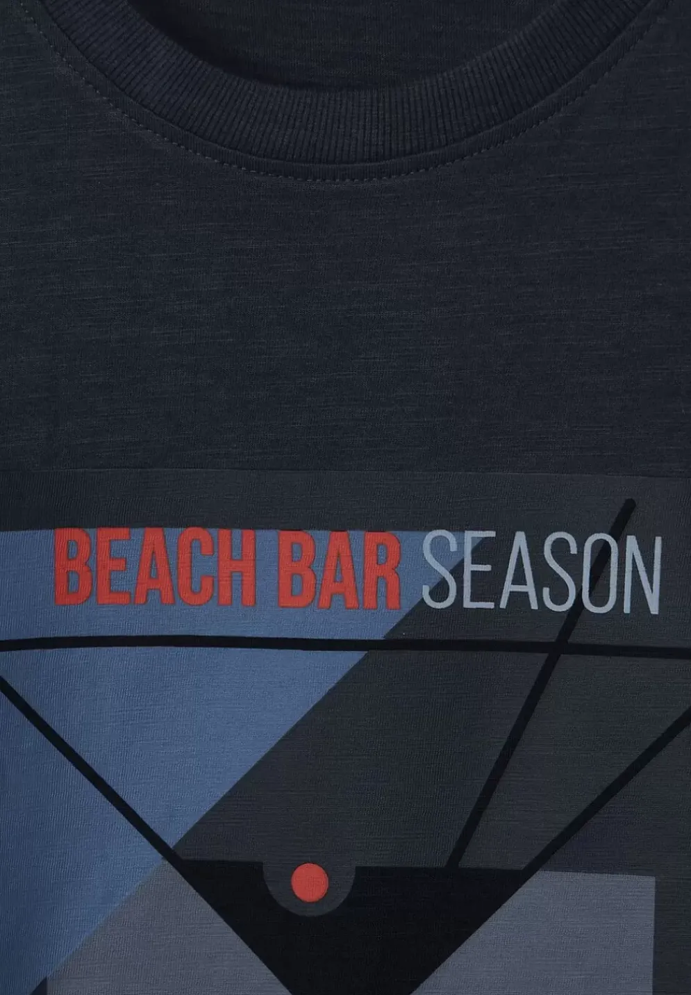 Slub T-Shirt Mit Frontprint