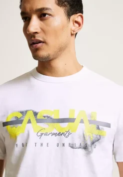 Slub T-Shirt Mit Print