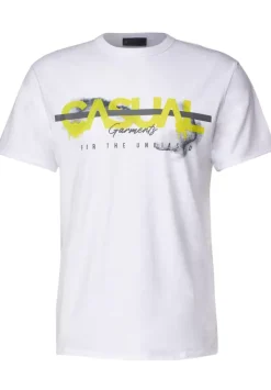 Slub T-Shirt Mit Print