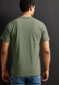 Slub T-Shirt Mit Print