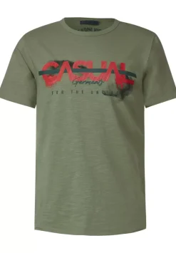 Slub T-Shirt Mit Print