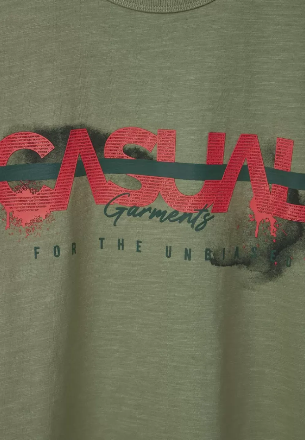 Slub T-Shirt Mit Print