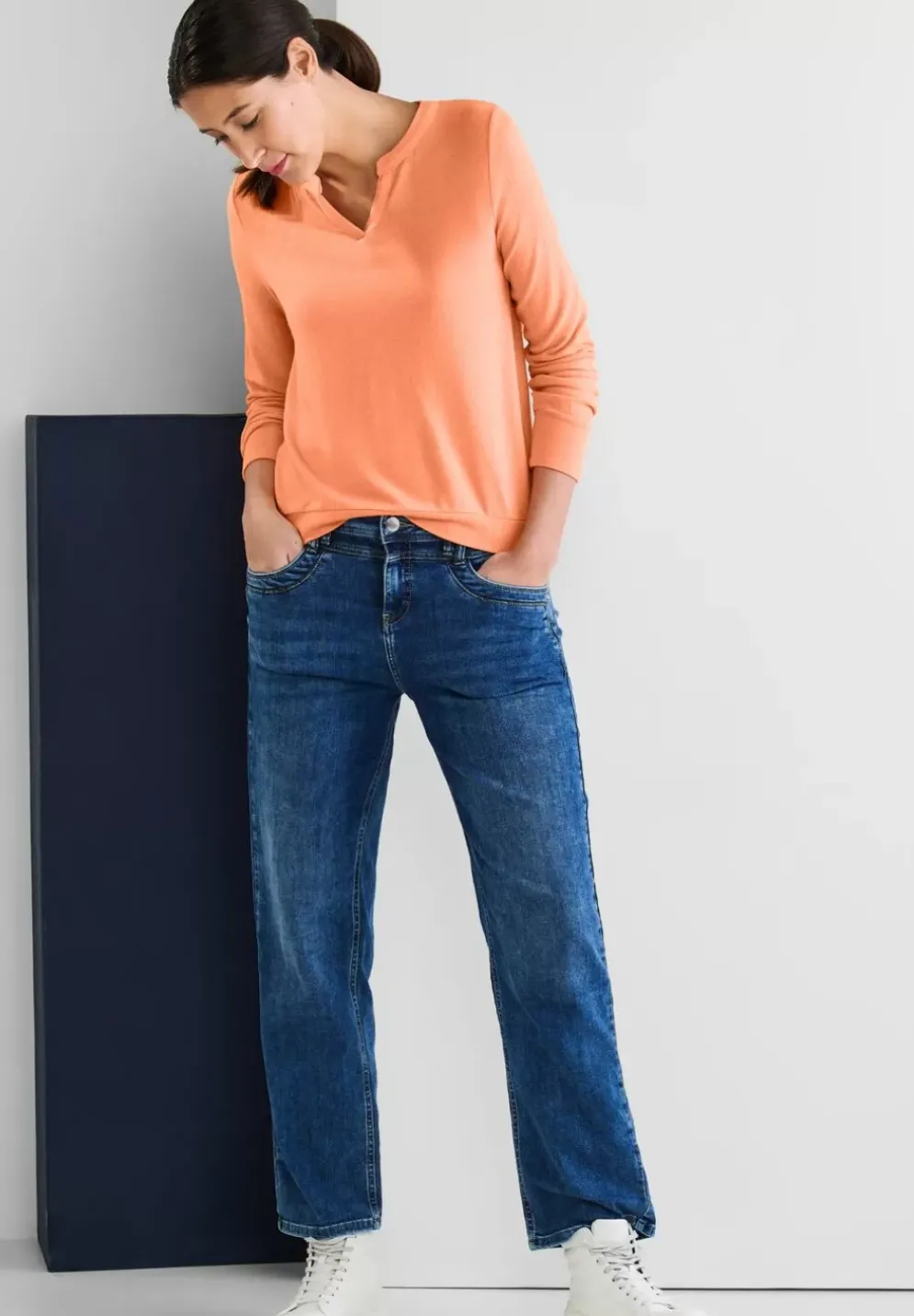 Softes Shirt In Unifarbe