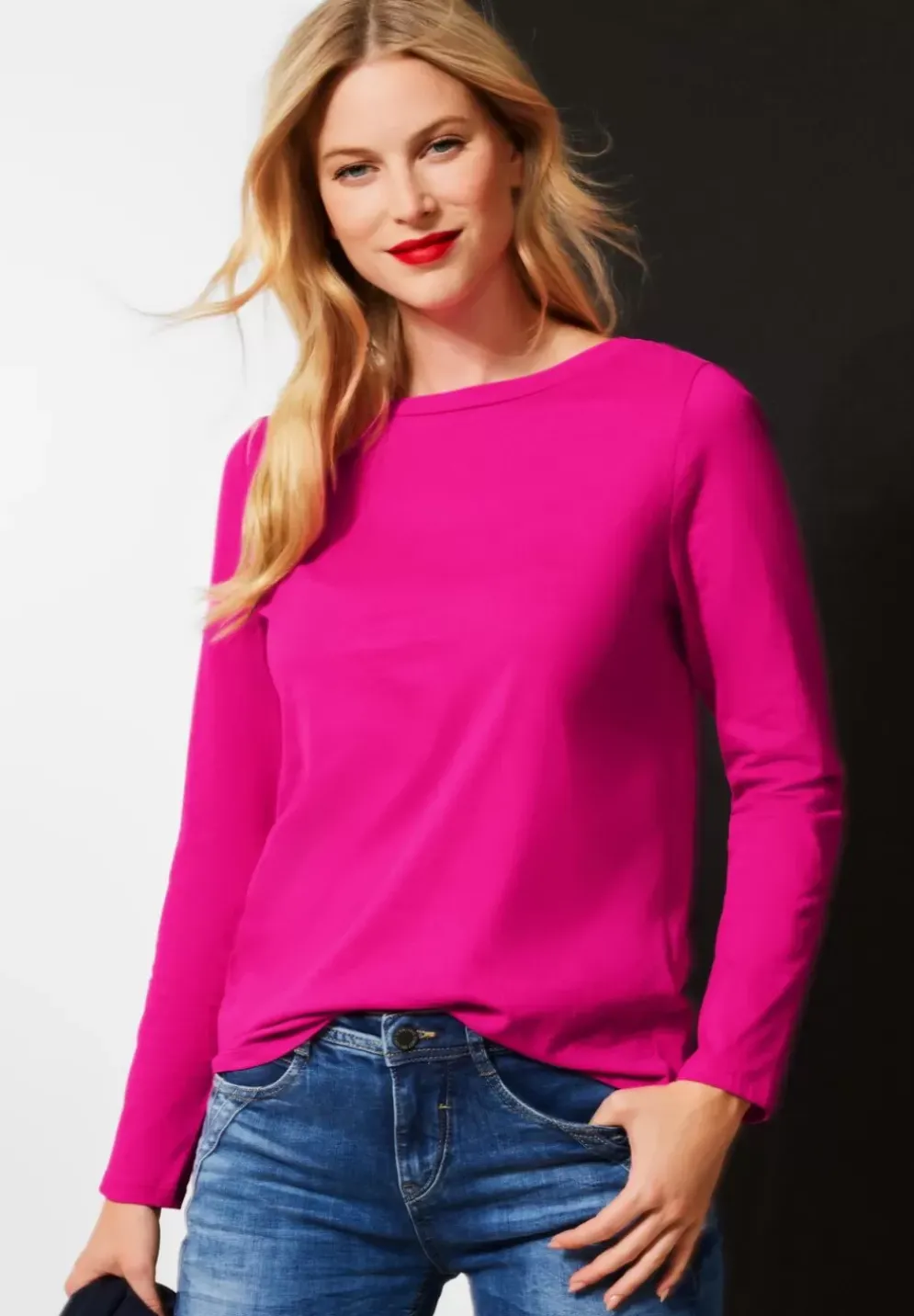 Softes Shirt In Unifarbe
