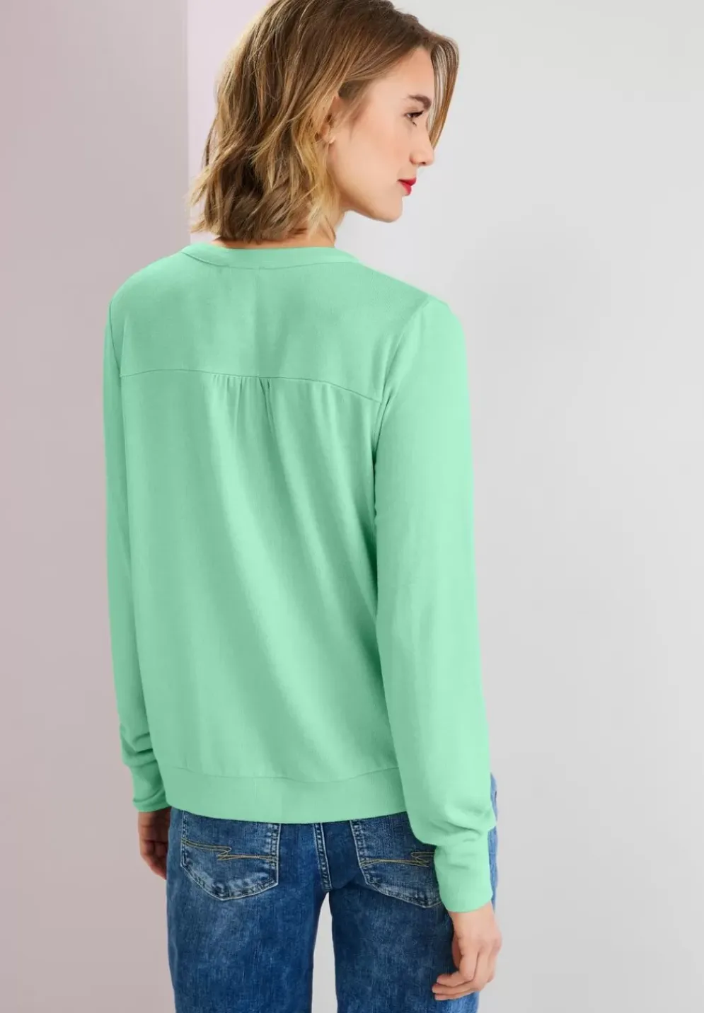 Softes Shirt In Unifarbe