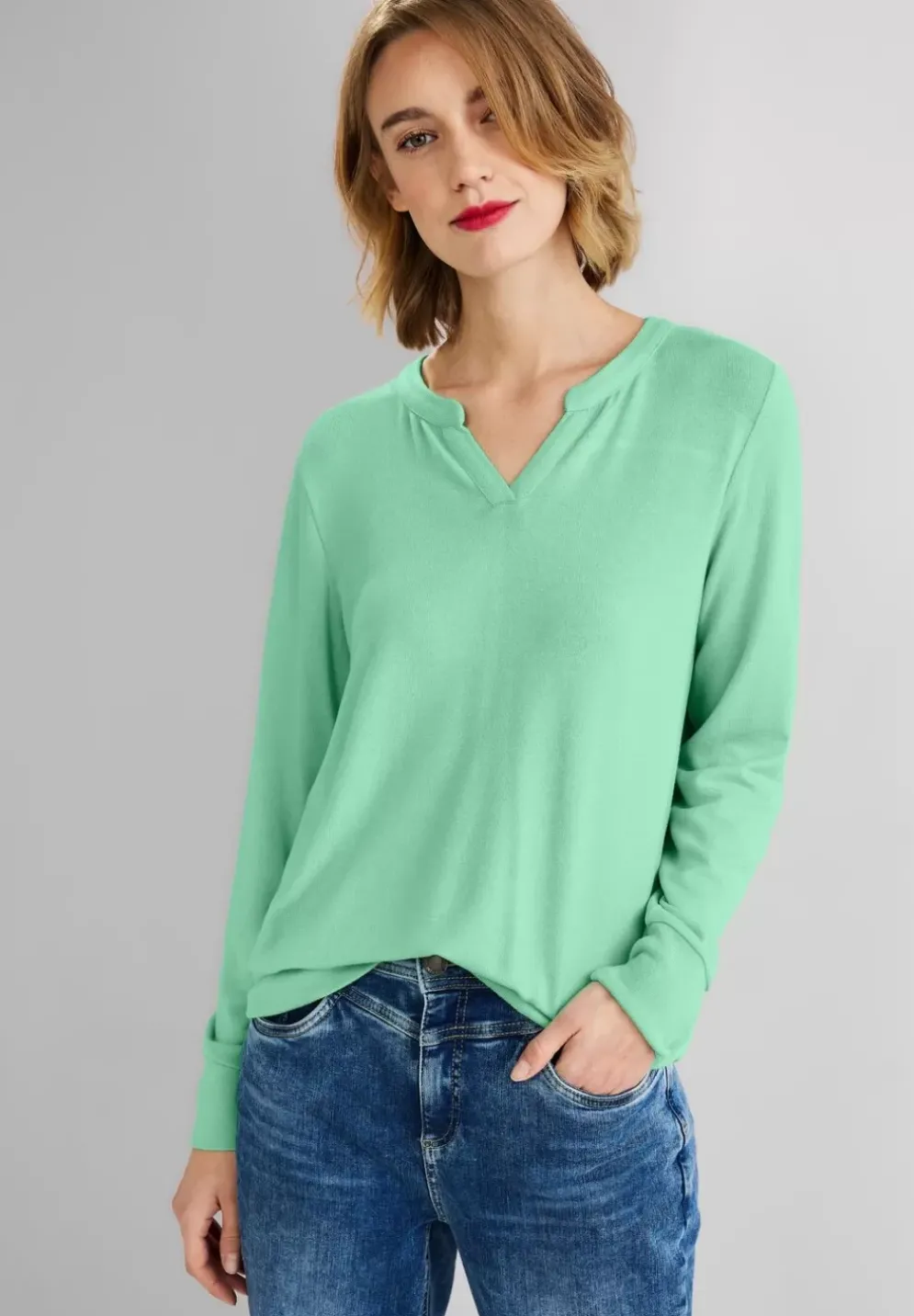 Softes Shirt In Unifarbe