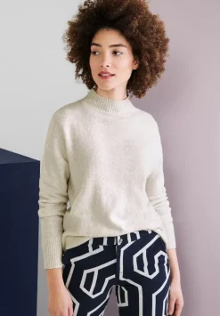 Stehkragenpullover In Boucle