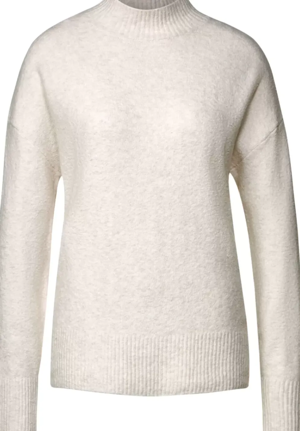 Stehkragenpullover In Boucle