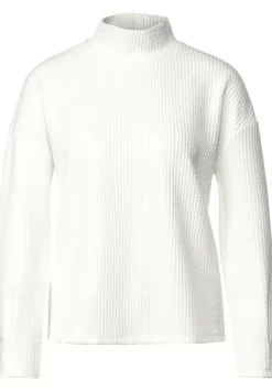 Stehkragenshirt Mit Struktur