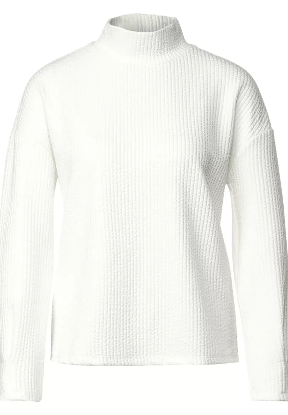 Stehkragenshirt Mit Struktur
