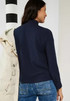 Stehkragenshirt Mit Struktur