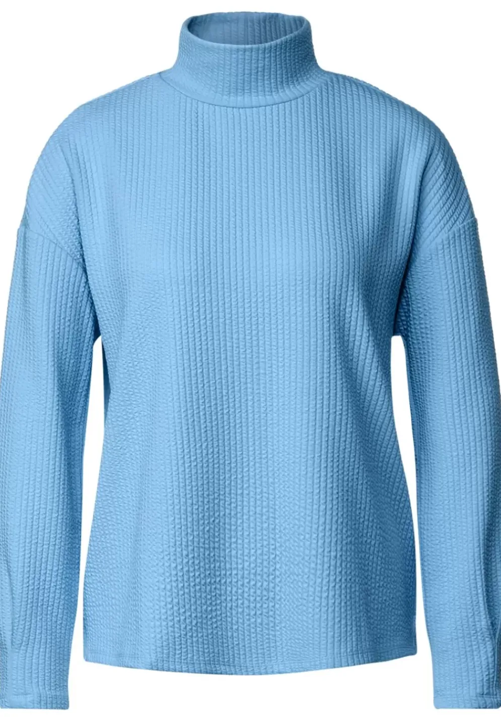 Stehkragenshirt Mit Struktur